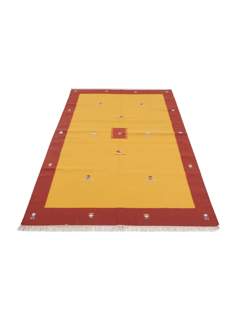 Kelim Teppich - Trendy - 170 x 240 cm - senfgelb