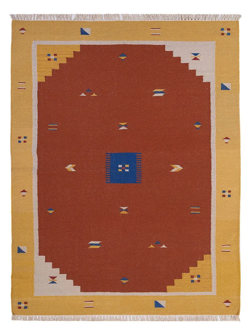 Kelim Modern Teppich 170x240cm - rost