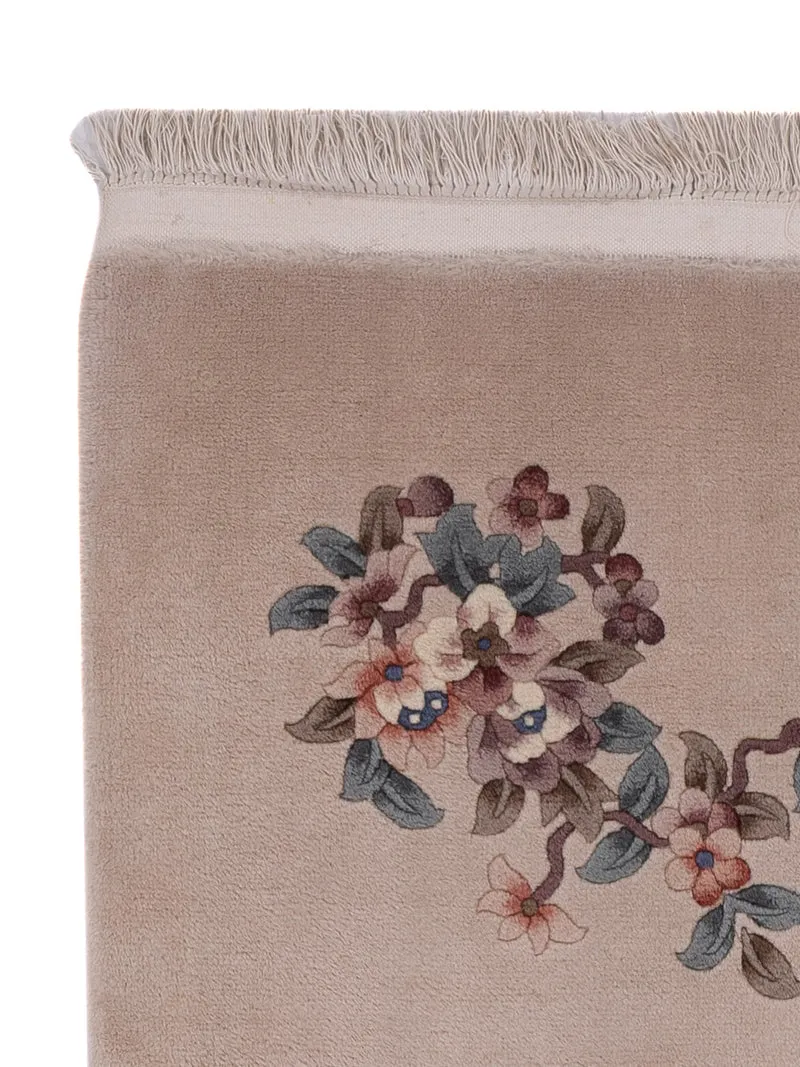 China Teppich 90x160cm - Orientteppich - hellbeige
