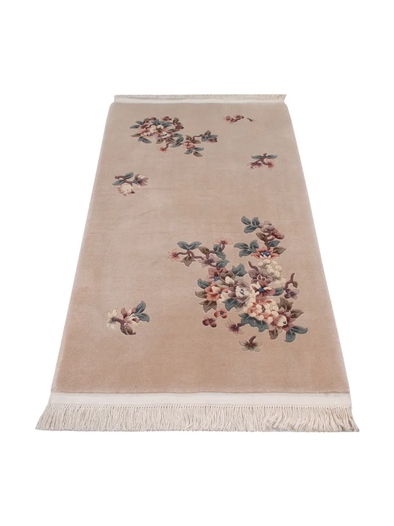 China Teppich 90x160cm - Orientteppich - hellbeige