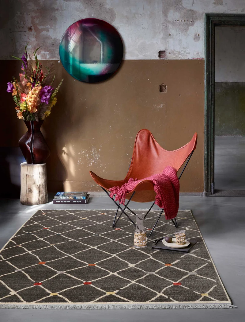 Teppich Dunkelgrau Kurzflor B-Ware "Marché Bonsecours" WECONhome