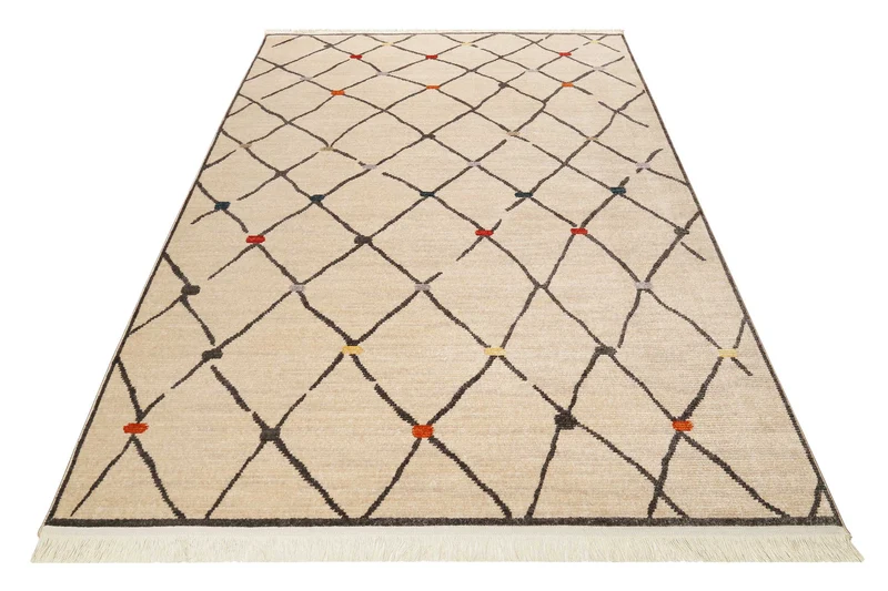 Teppich Beige Kurzflor B-Ware "Marché Bonsecours" WECONhome