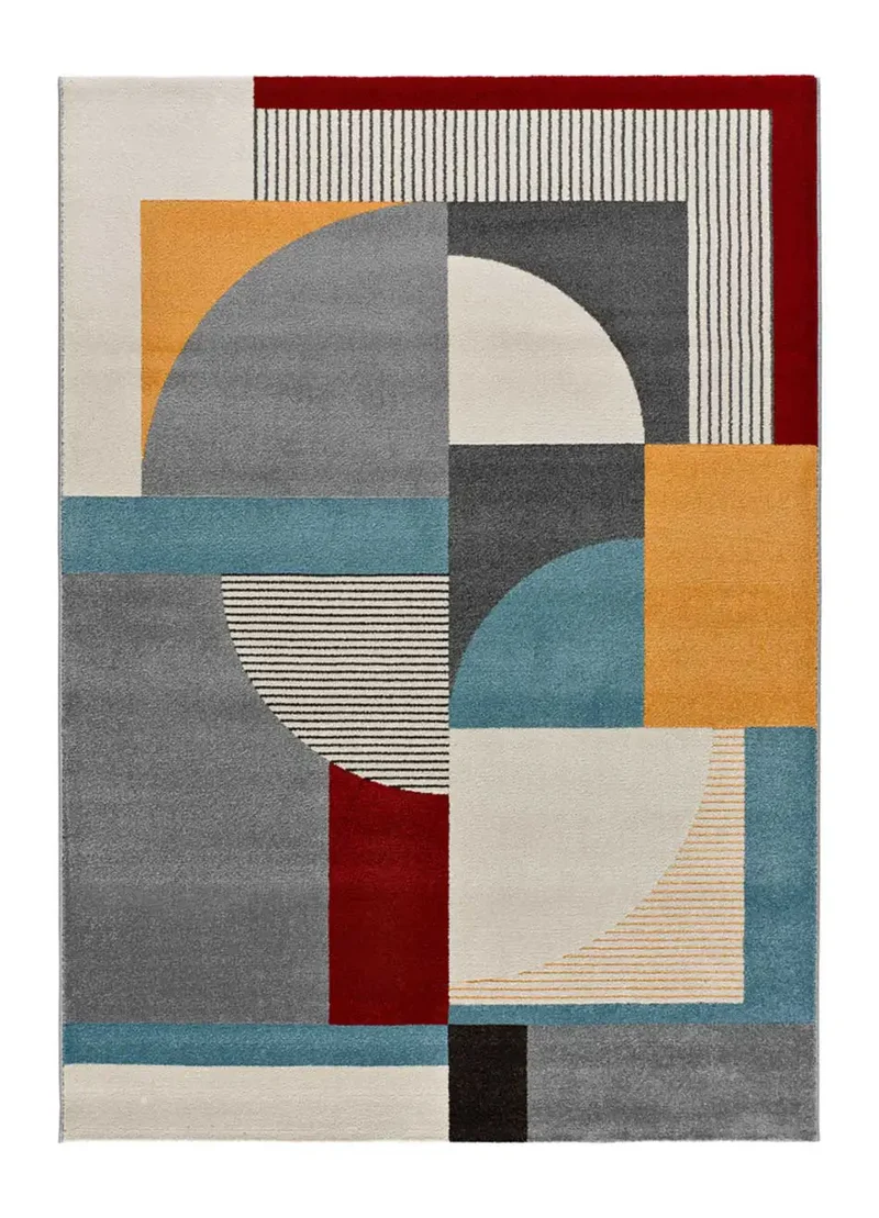 Alfombra geométrica ADRA 12642 Multicolor