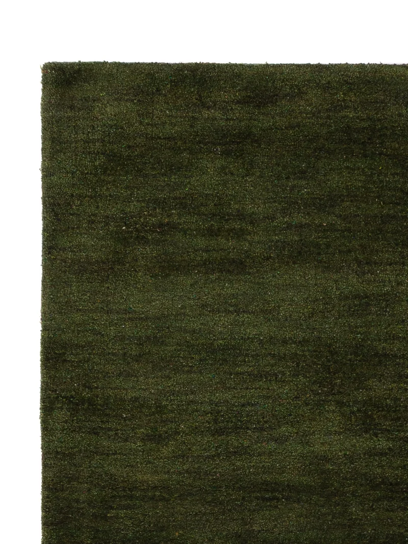 Gabbeh Teppich - Loribaft Softy - 100 x 150 cm - dunkelgrün