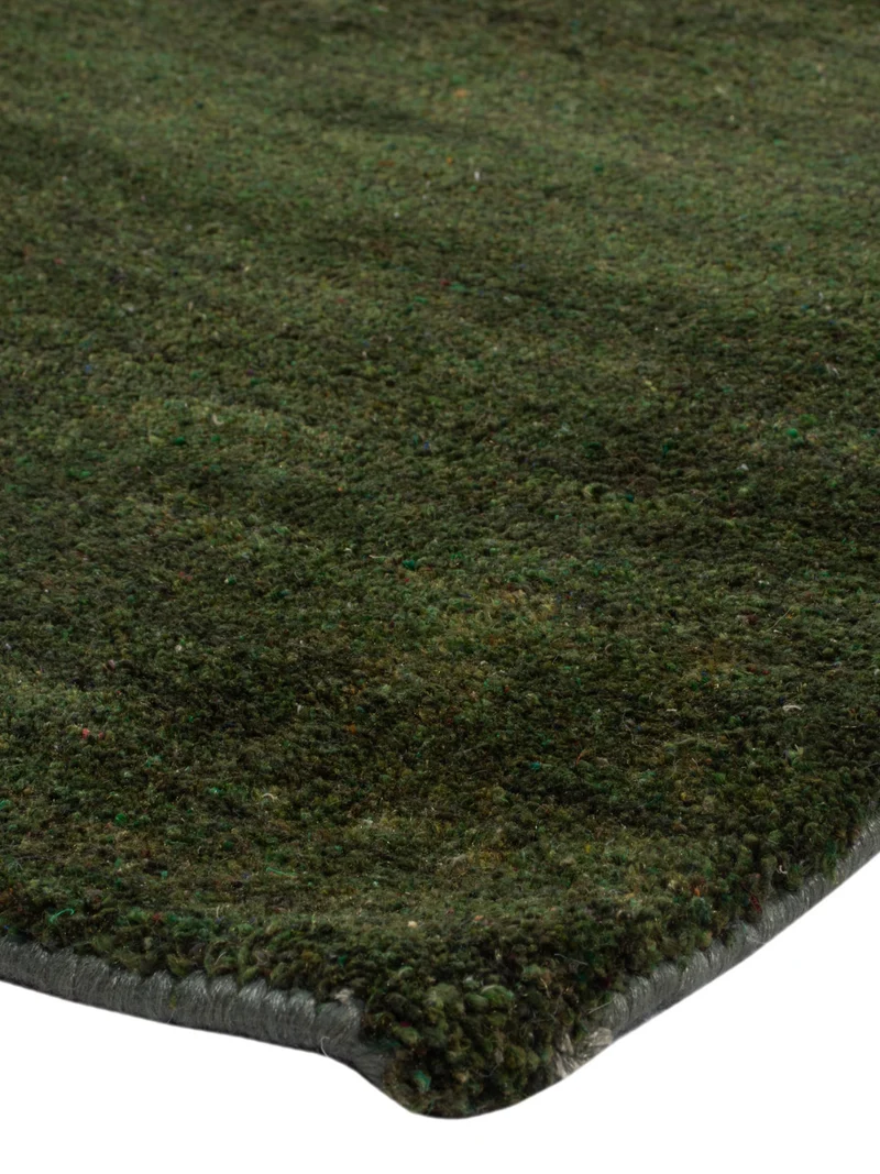 Gabbeh Teppich - Loribaft Softy - 100 x 150 cm - dunkelgrün