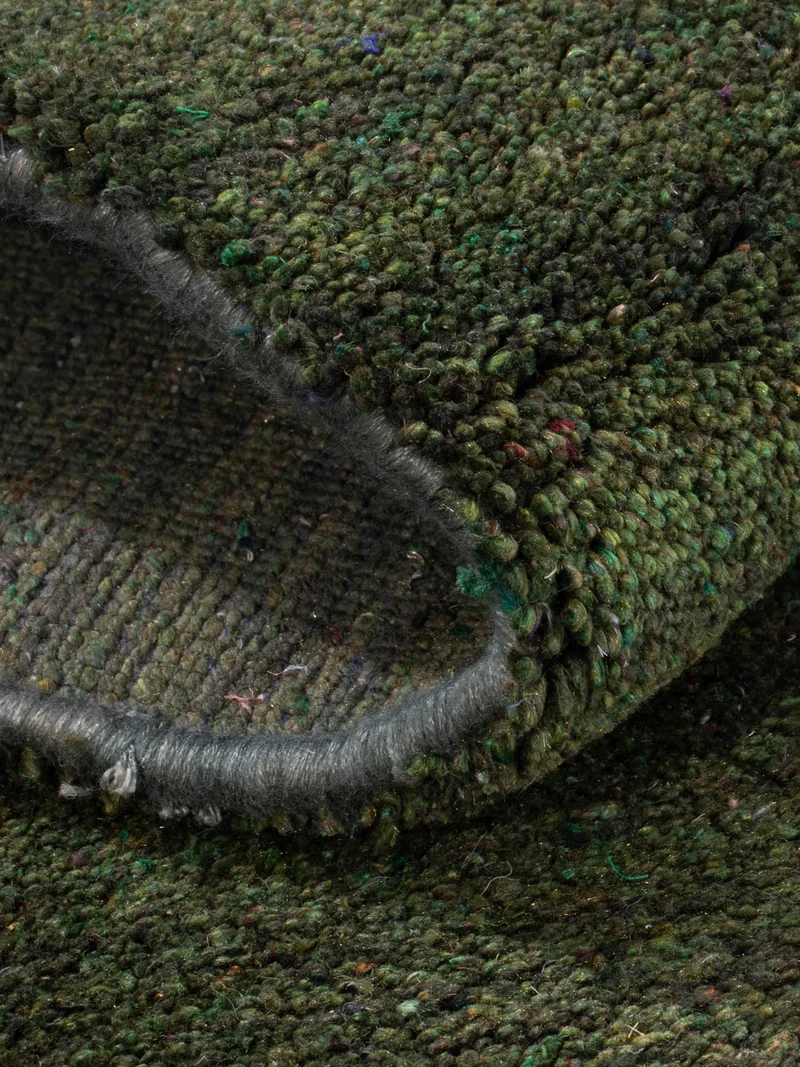 Gabbeh Teppich - Loribaft Softy - 100 x 150 cm - dunkelgrün