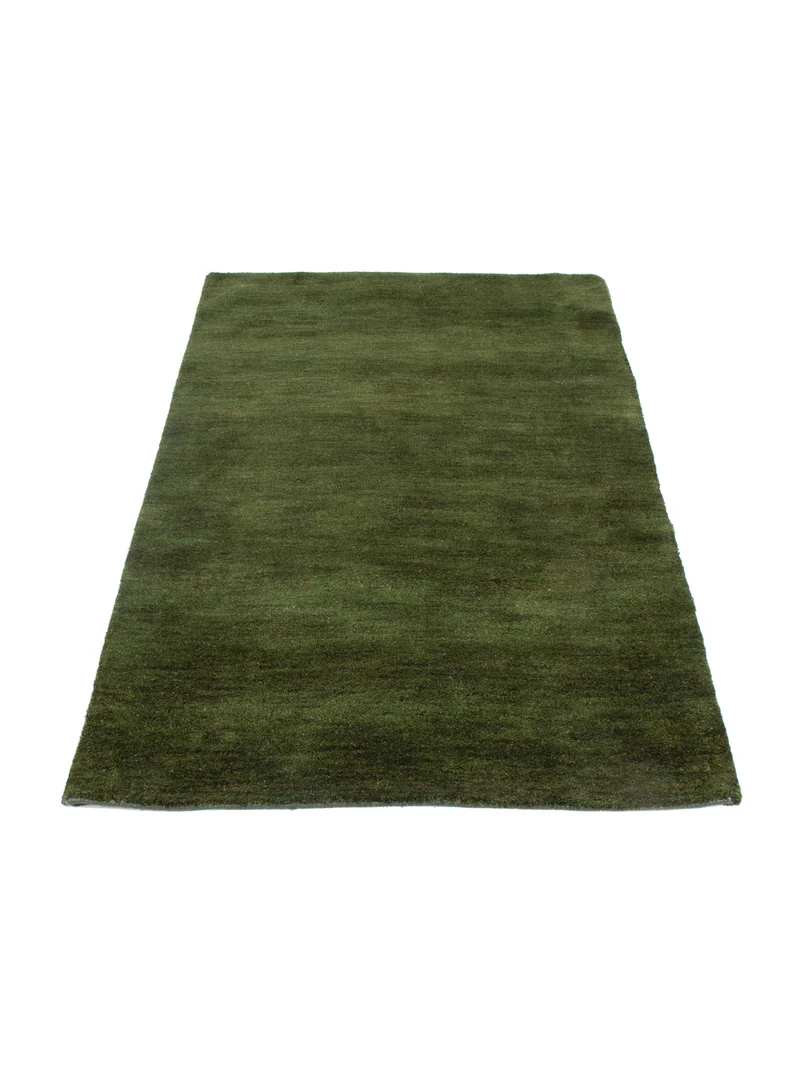 Gabbeh Teppich - Loribaft Softy - 100 x 150 cm - dunkelgrün