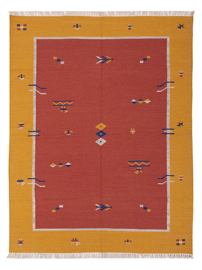Kelim Modern Teppich 170x240cm - rost