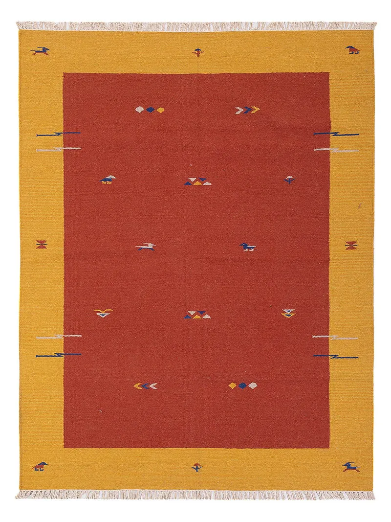 Kelim Modern Teppich 170x240cm - rost