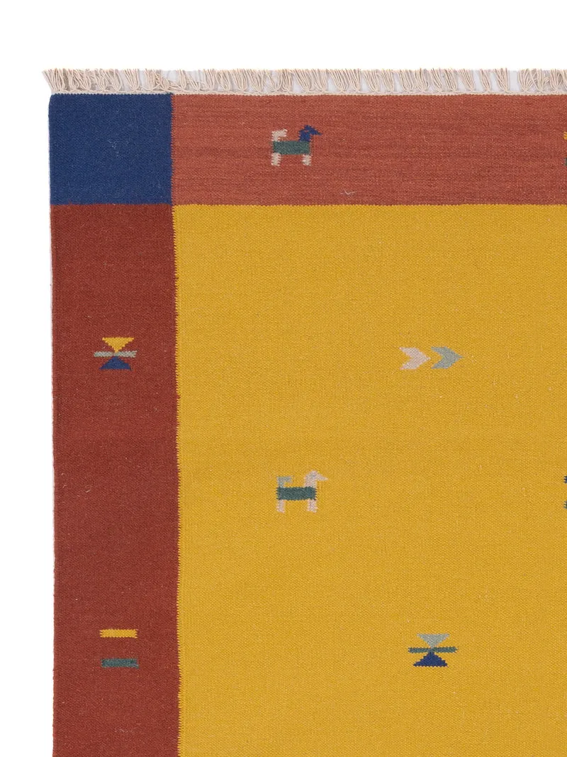 Kelim Modern Teppich 170x240cm - gold