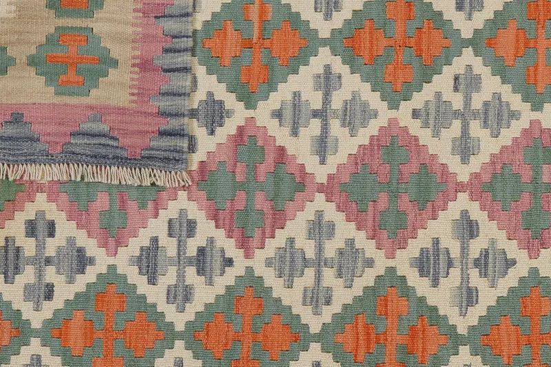 Kelim Gashgai · Handgewebt – Beige, 181x127 cm