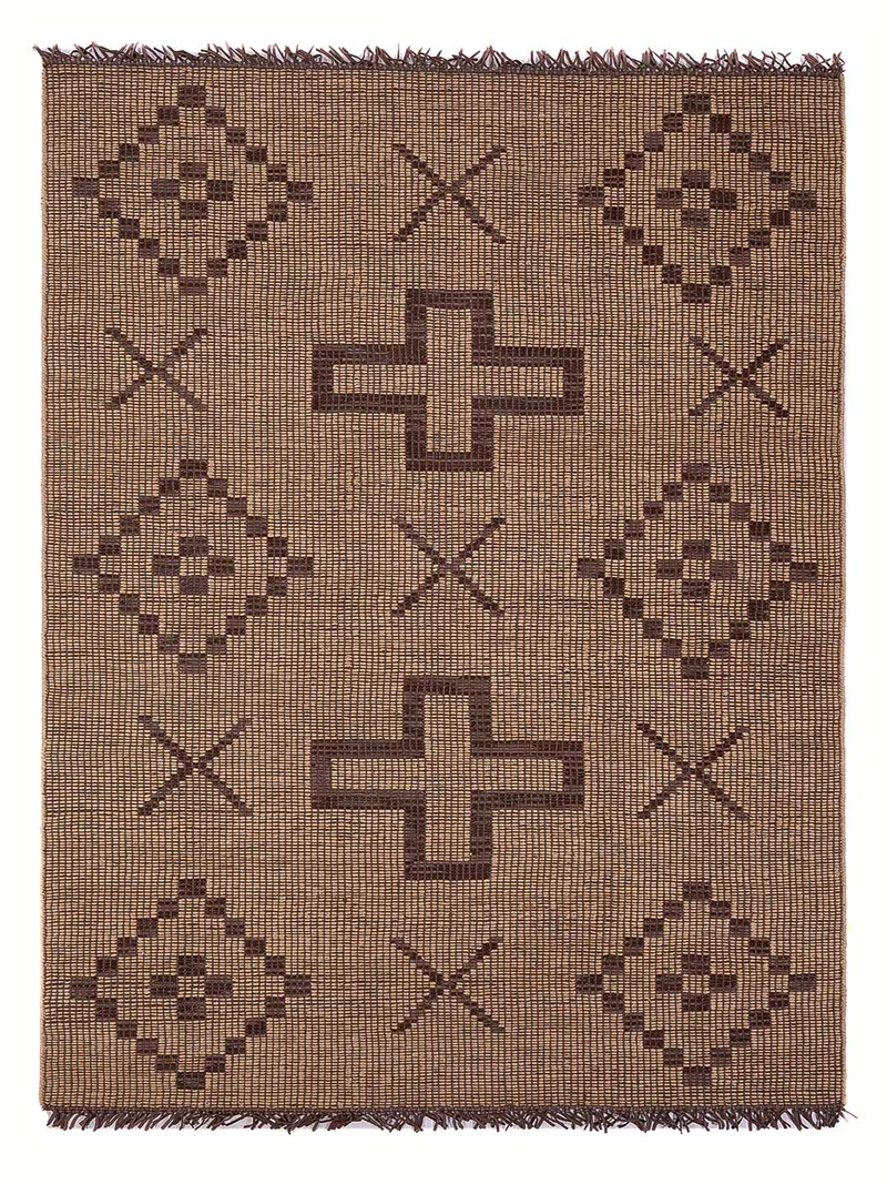 Moderner Teppich 150x250cm - Designerteppich - hellbraun