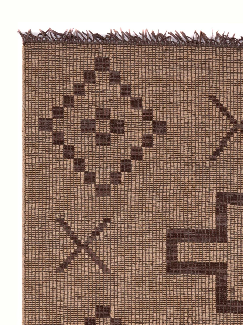 Moderner Teppich 150x250cm - Designerteppich - hellbraun