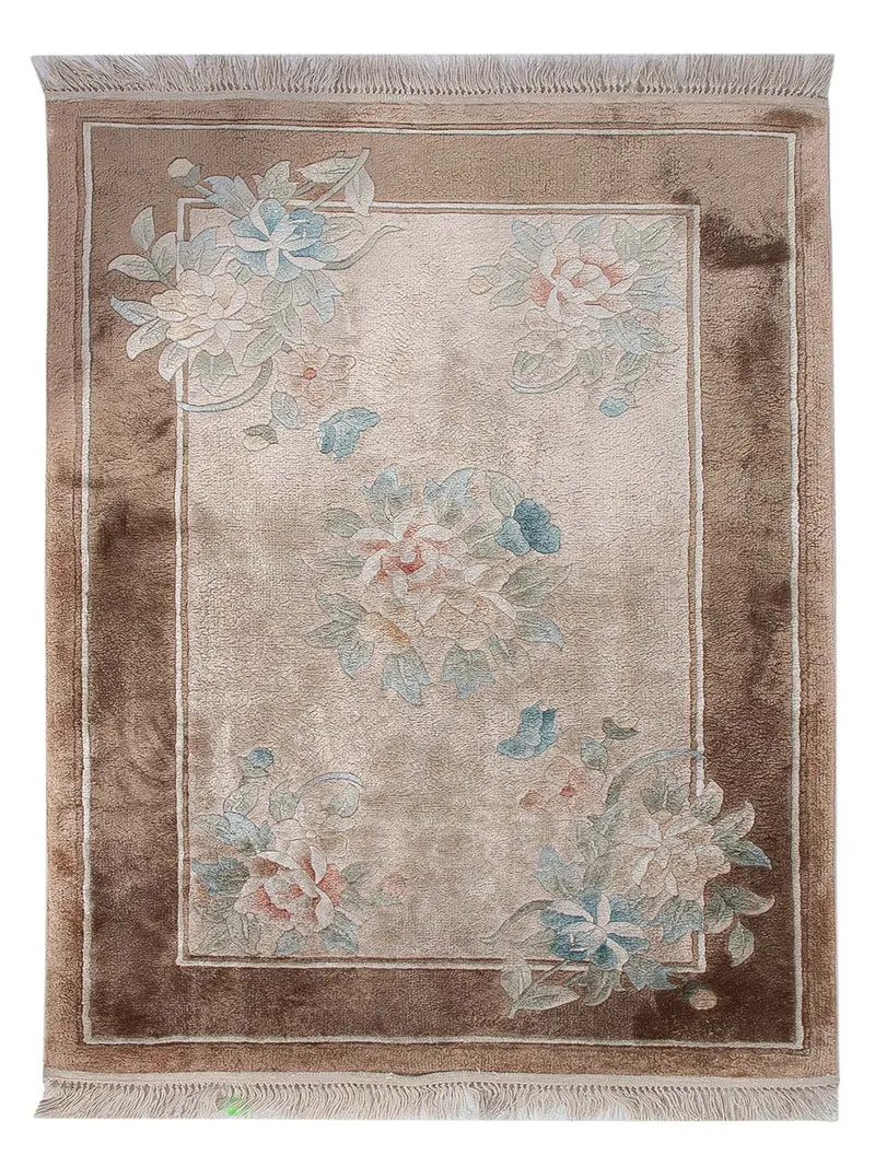 China Seide Teppich 60x90cm - Orientteppich - beige