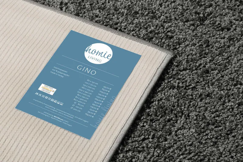 Teppich Anthrazit Hochflor "Gino" Homie Living
