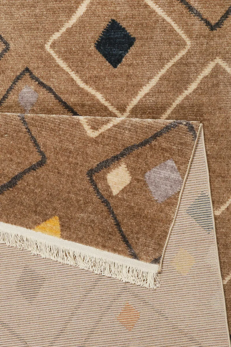 Teppich Sand Braun Bunt Kurzflor B-Ware "Mont Royal" WECONhome