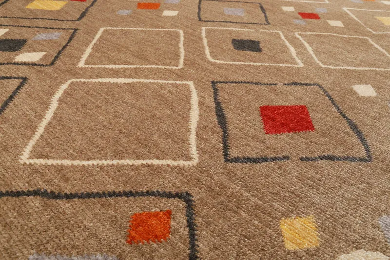 Teppich Sand Braun Bunt Kurzflor B-Ware "Mont Royal" WECONhome