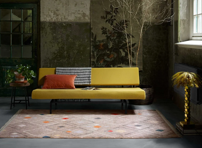 Teppich Sand Braun Bunt Kurzflor B-Ware "Mont Royal" WECONhome