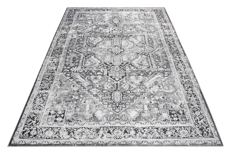 Vintage Teppich Grau Kurzflor "Seelace" WECONhome