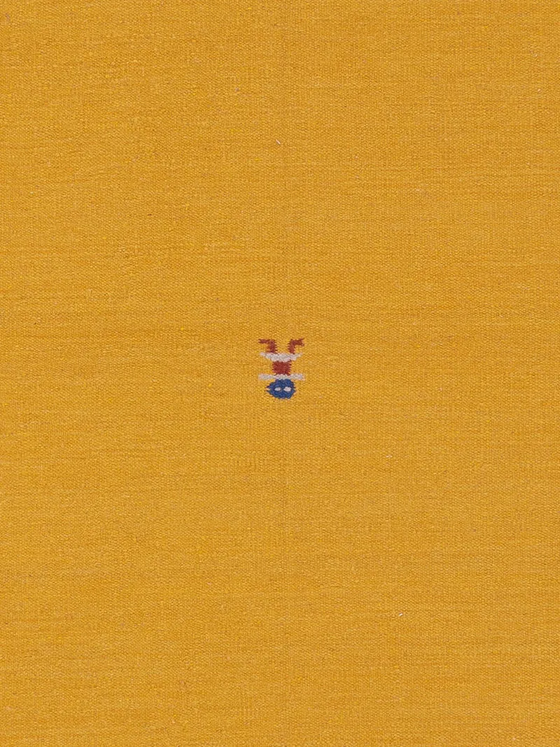 Kelim Modern Teppich 170x240cm - senfgelb