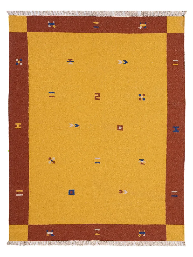 Kelim Modern Teppich 170x240cm - gold