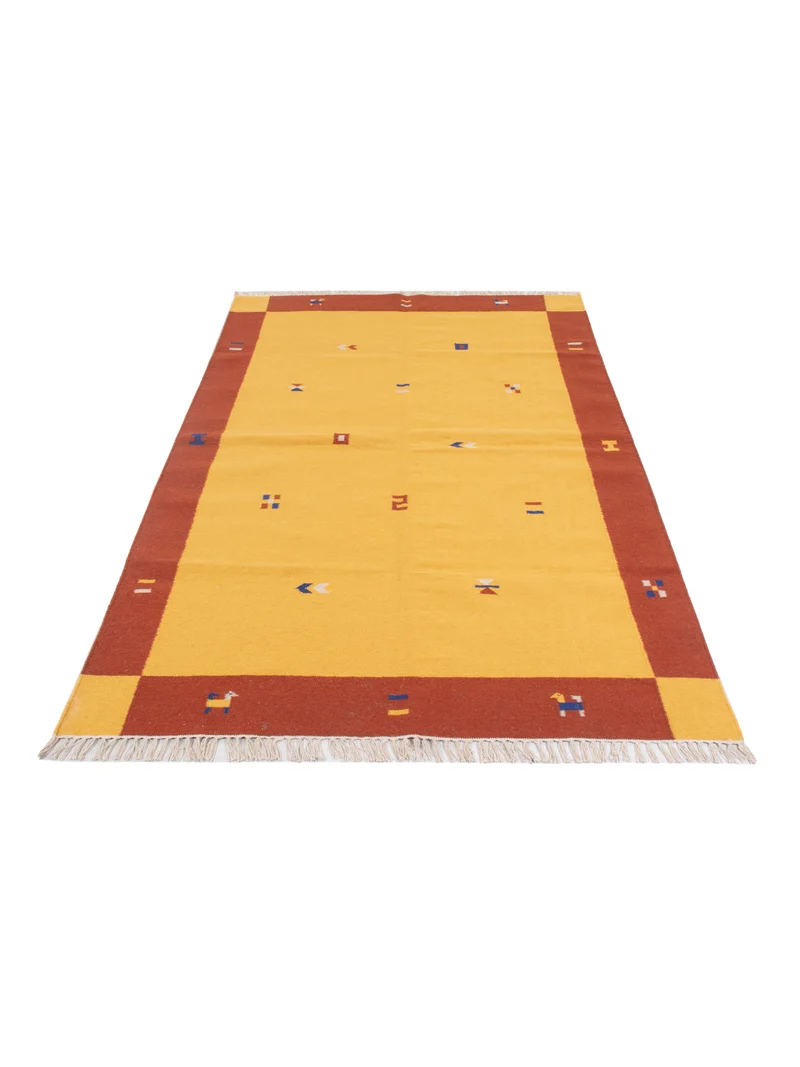 Kelim Modern Teppich 170x240cm - gold