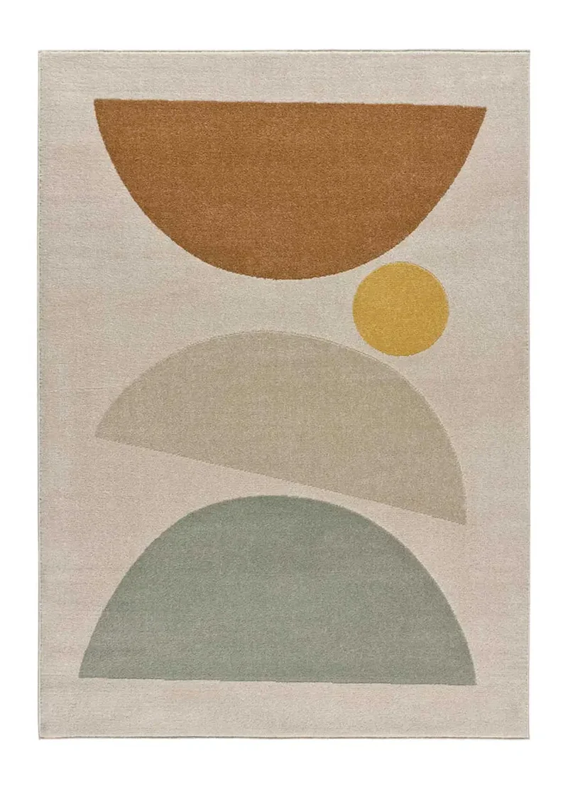 Alfombra geométrica en colores empolvados Domus 32318 Multicolor