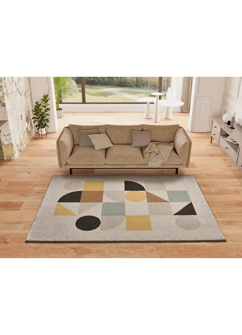 Alfombra geométrica en colores empolvados Domus 32311 Multicolor