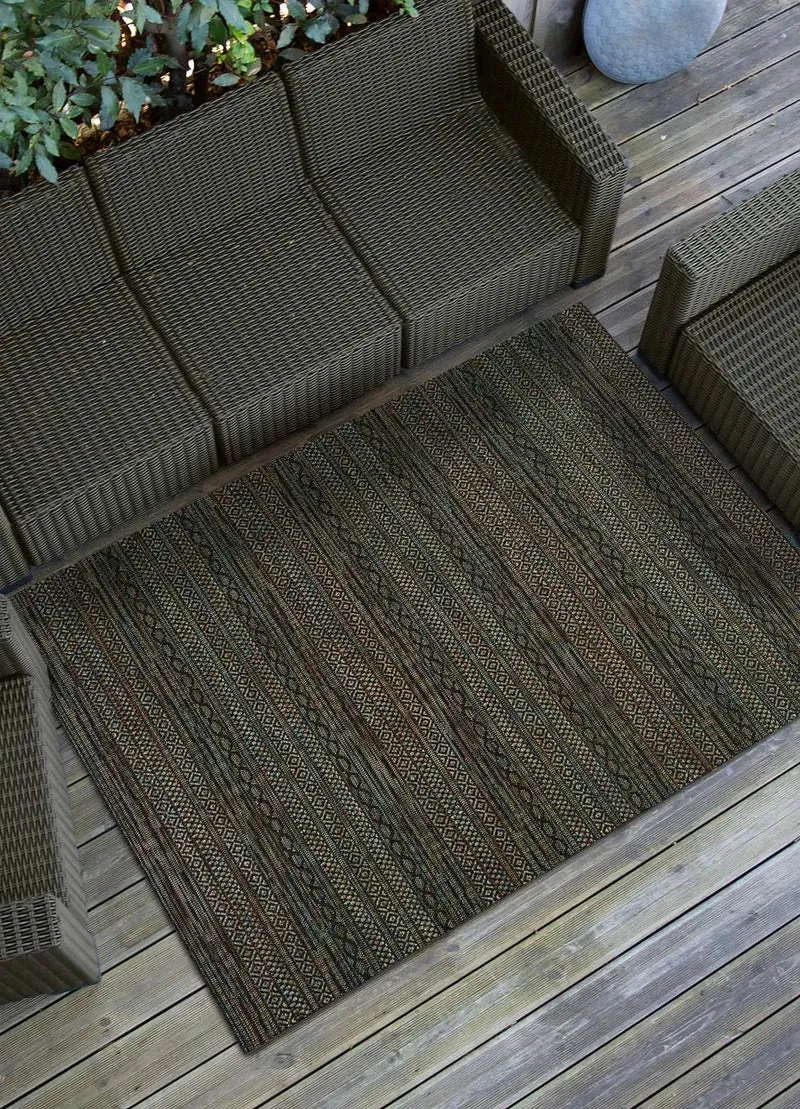 Alfombra a medida de exterior Rainbow 8217 Negro
