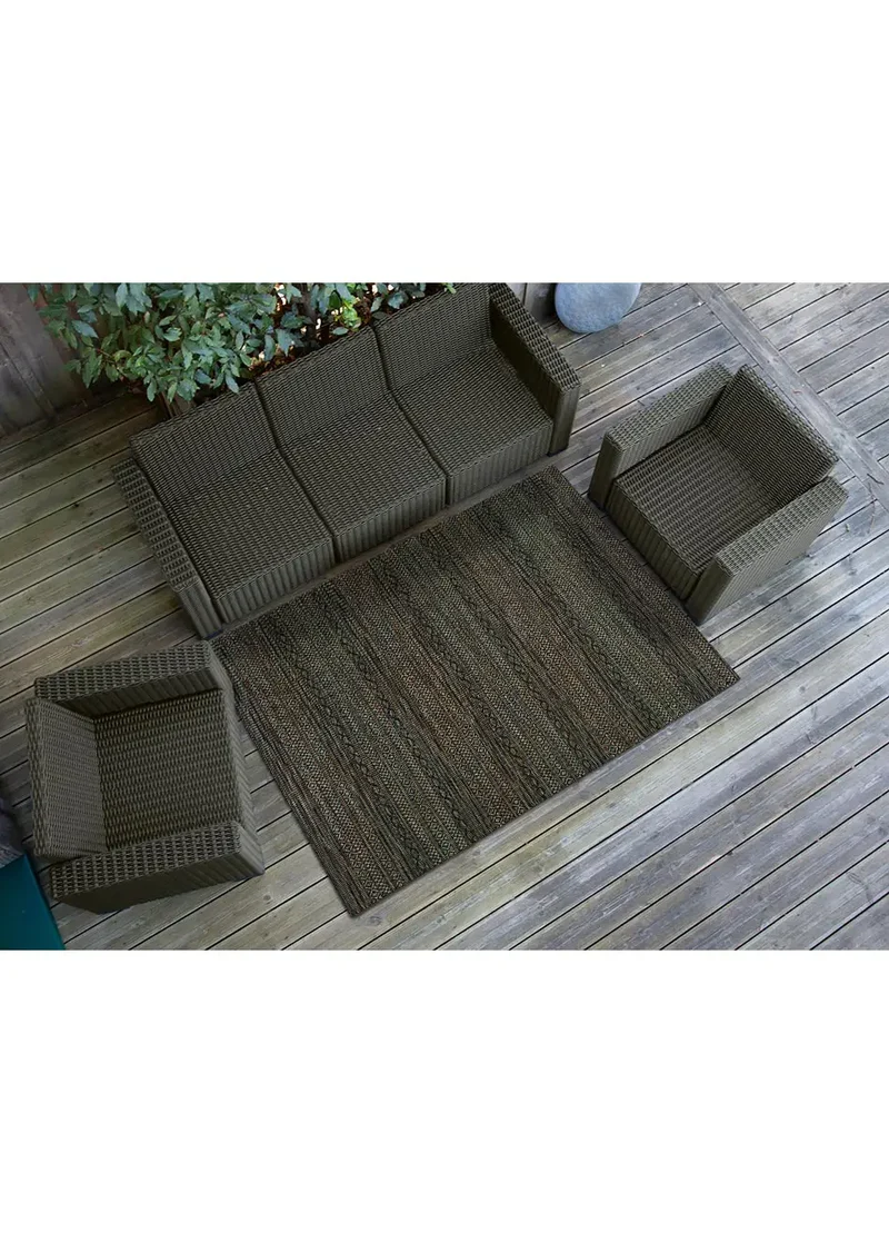 Alfombra a medida de exterior Rainbow 8217 Negro