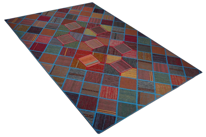 Kelim Tekkeh · Handgewebt – Bunt, 241x169 cm