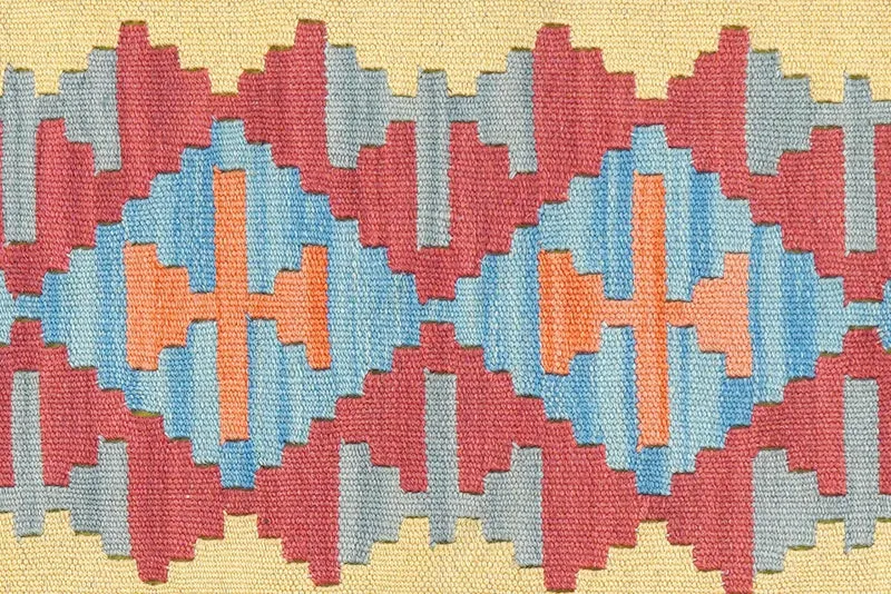 Kelim Gashgai · Handgewebt – Rot, 195x59 cm