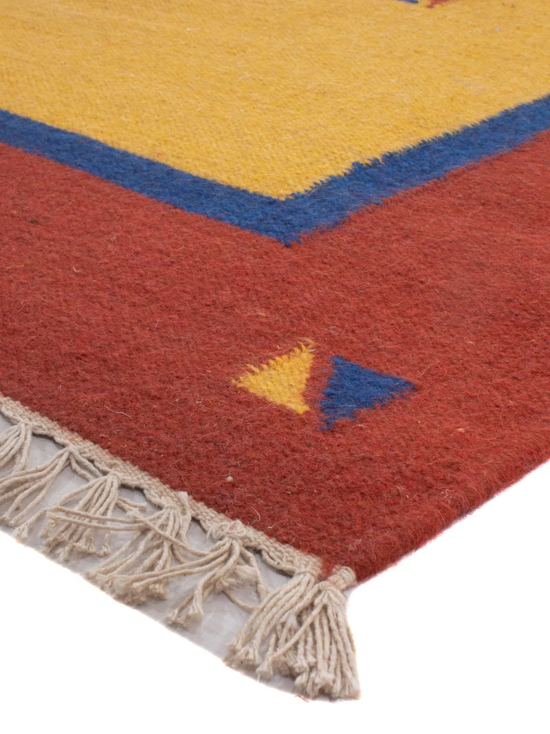 Kelim Modern Teppich 170x240cm - senfgelb