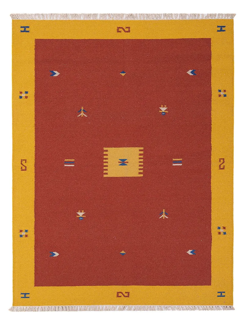 Kelim Modern Teppich 170x240cm - rost