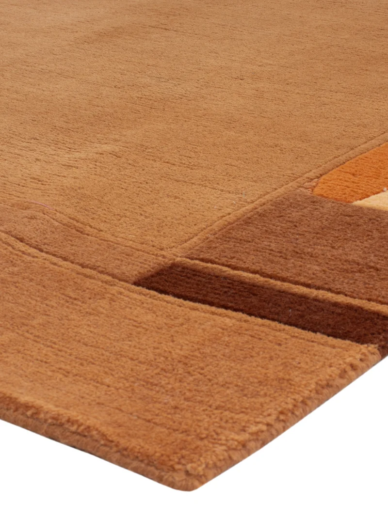 Nepal Teppich 120x180cm - Wollteppich - dunkelbeige