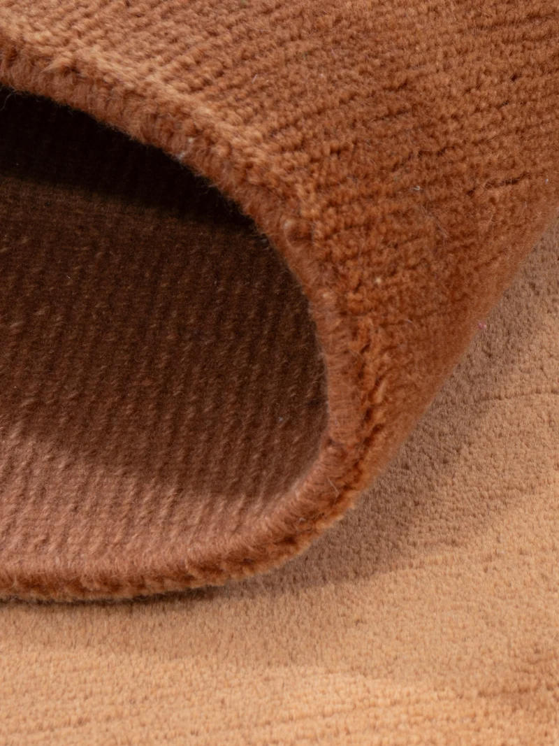 Nepal Teppich 120x180cm - Wollteppich - dunkelbeige