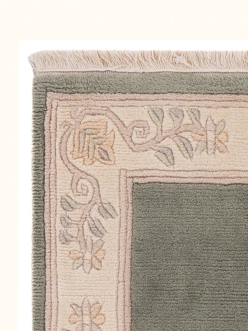 China Teppich 70x140cm - Orientteppich - olivgrün