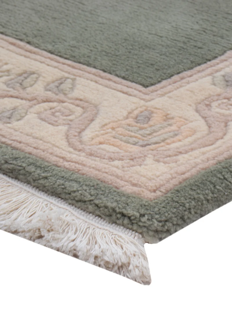 China Teppich 70x140cm - Orientteppich - olivgrün