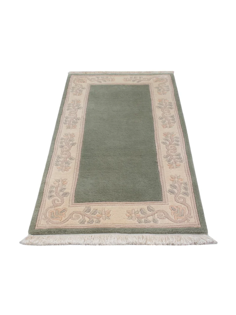 China Teppich 70x140cm - Orientteppich - olivgrün