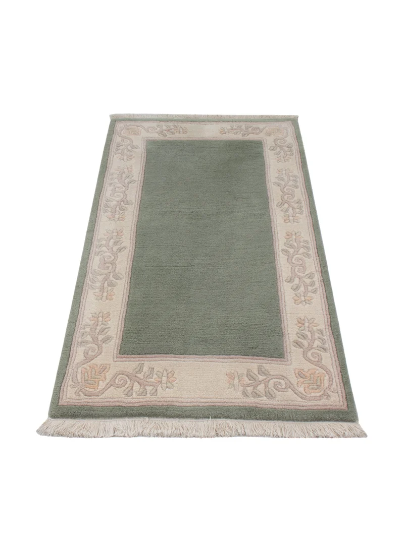 China Teppich 70x140cm - Orientteppich - olivgrün