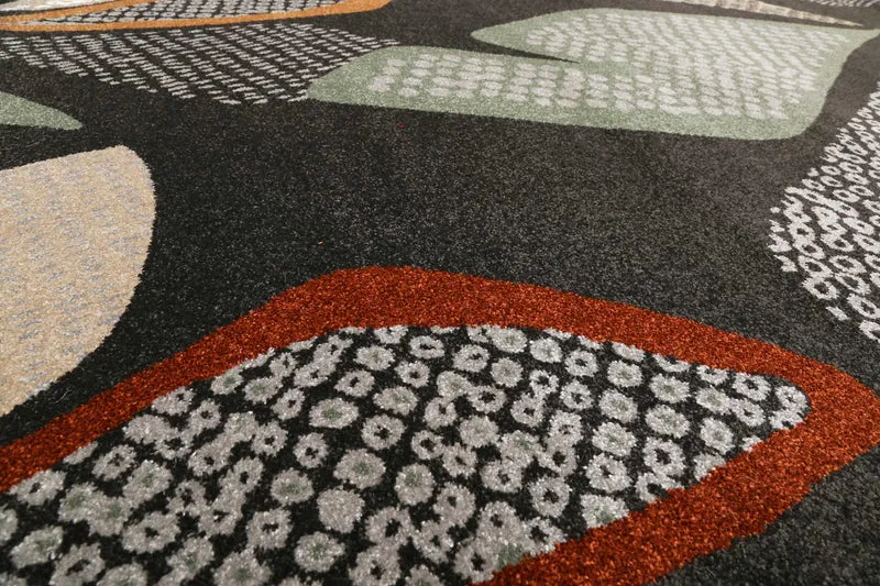 Esprit Teppich Anthrazit Bunt Kurzflor "Hazel"