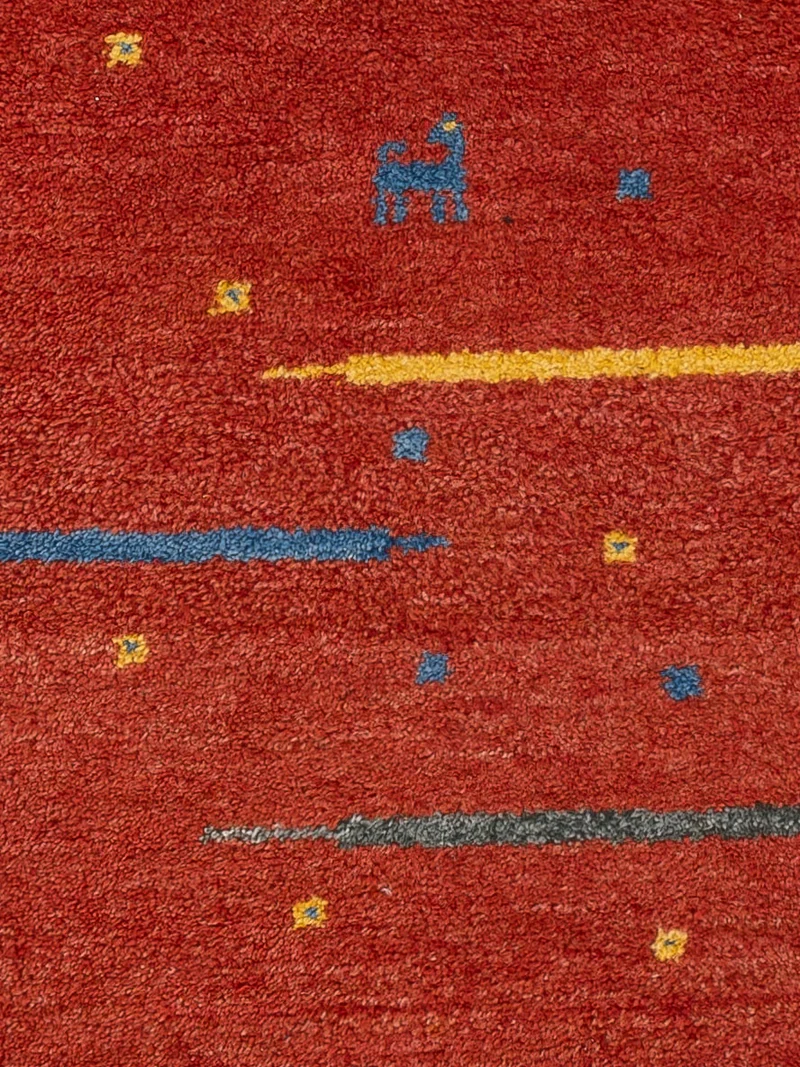 Gabbeh Teppich - Indus - 70 x 140 cm - rost