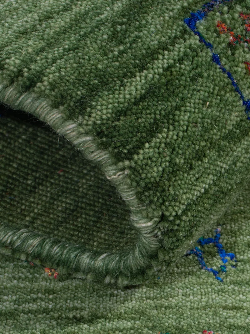 Loribaft Loom Teppich 60x90cm - Wollteppich - grün