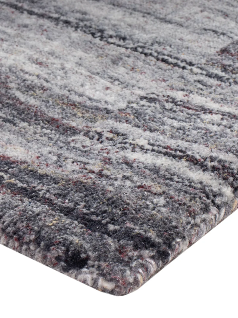 Loribaft Loom Teppich 60x90cm - Wollteppich - grau