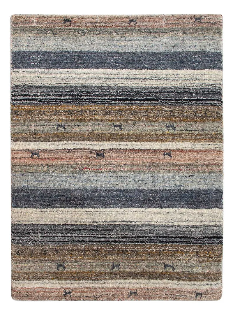 Loribaft Loom Teppich 60x90cm - Wollteppich - mehrfarbig