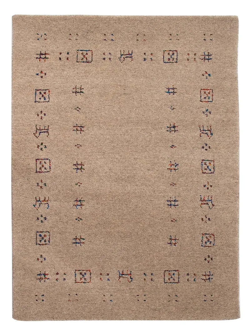 Loribaft Loom Teppich 60x90cm - Wollteppich - hellbeige