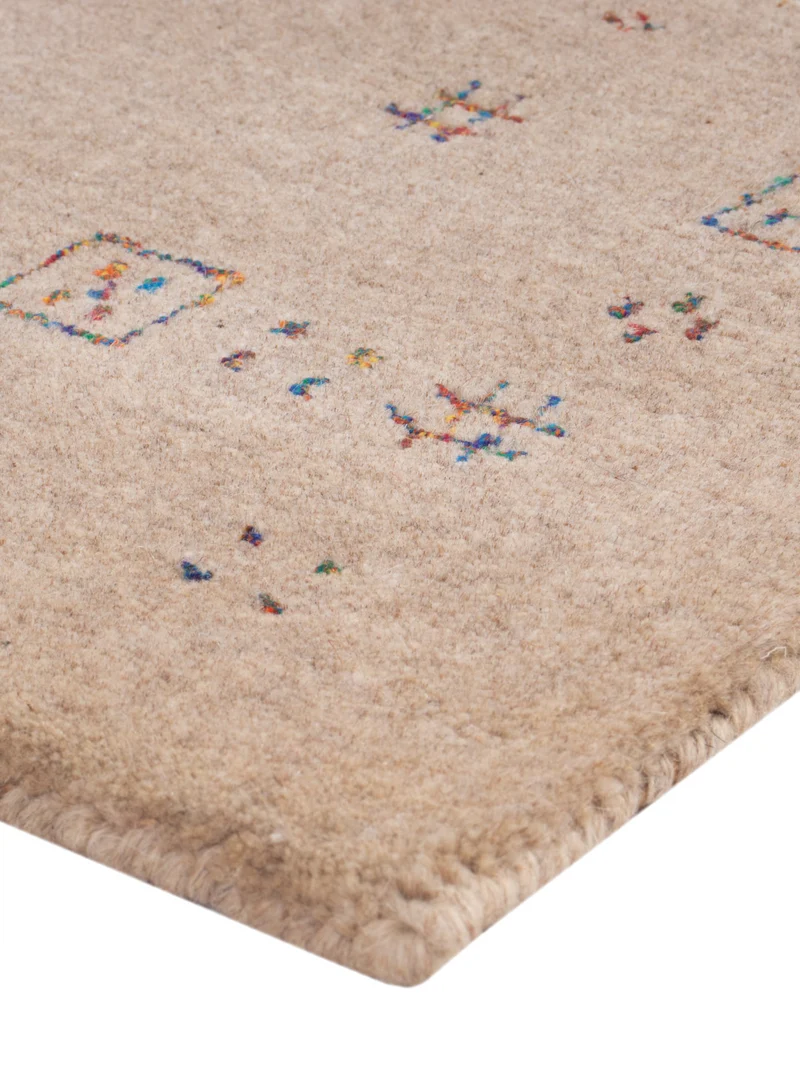 Loribaft Loom Teppich 60x90cm - Wollteppich - hellbeige