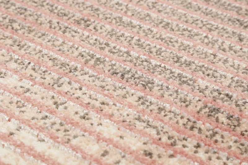 Teppich Rosa Grau Kurzflor "Velvet Flow" WECONhome