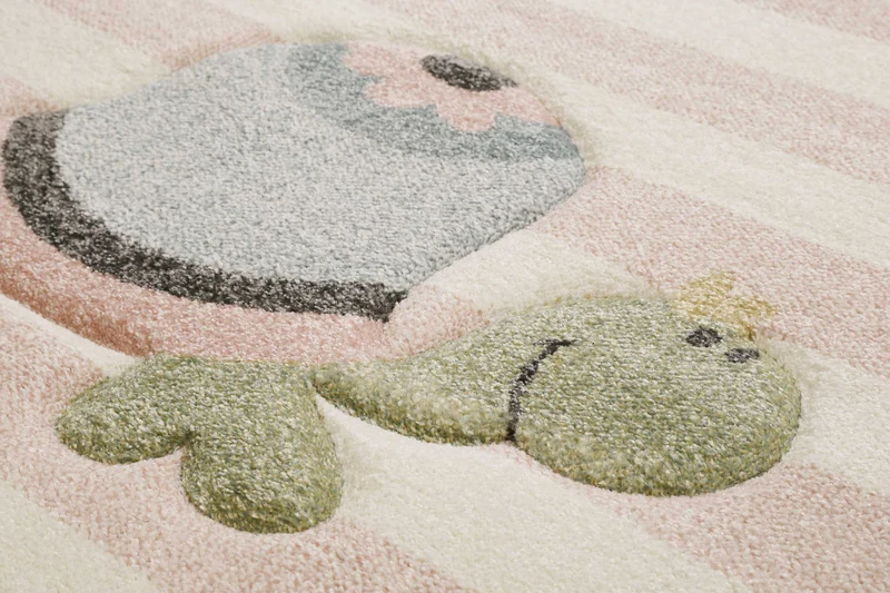 Kinderteppich rosa grau beige "Happy Friends" Sigikid