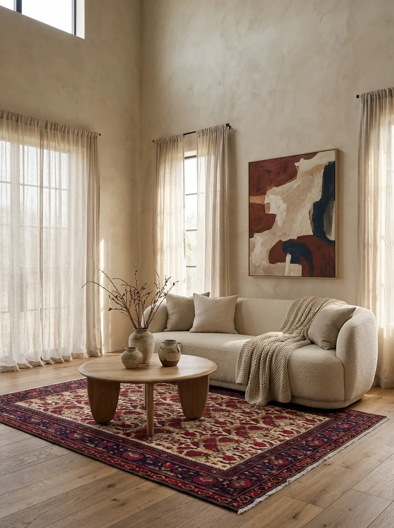 Afshar · Handgeknüpft – Beige, 238x167 cm